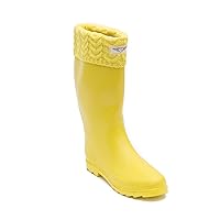 Forever Young Women Rubber Rain Boots, Knit Sock Cuff & Quilted Styles
