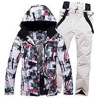 Couples Ski Suit - Winter Windproof Thick Warm Set for Skiing and Snowboarding