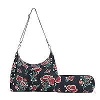 Signare Tapestry Slouch Shoulder Bag for Women with Matching Storage Bag for Makeup, Face Mask or Stationary