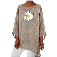 Linen Shirts for Women Solid Color Long Sleeve Loose Tee Tops Comfort Summer Fall Blouse Tunic Fashion Clothing