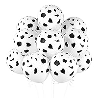 FEPITO 30 PCS Cow Balloons Funny Print Cow Balloons for Children's Party Theme Party Animal Birthday Party Favor Supplies Decorations