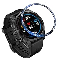 Bezel Ring Styling Frame Case for Garmin Fenix 7 7X Smart Watch Stainless Steel Cover Anti-Scratch Protection Ring Outer Edge (Color : Blue, Size : for Fenix 7)