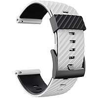 24mm Silicone Straps Replacement WatchBand for Suunto 7 D5 Bracelet Suunto 9 Spartan Sport Wrist HR Baro Smart Watch Wristband (Color : White Black, Size : for suunto 7)