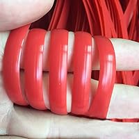 8mm x 10m Gradient Flat Rattan Weaving, Synthetic Rattan Repair Knit Material Plastic Rattan for DIY Home Furniture, Chair Table, Storage Basket, Red