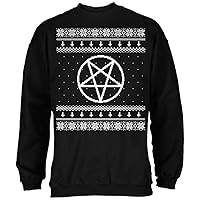 Old Glory Satanic Pentagram Ugly Christmas Sweater Black Adult Sweatshirt