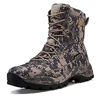 Professional Hiking Shoes Waterproof Mountain Climbing Trekking Boots Men Outdoor Breathable Tactical Hunting Boots Gray(High-Top) 9.5