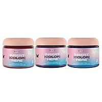 Semi Permanent Hair Color - Sapphire Blue, Ruby Red, & Amethyst | Color Depositing Conditioner, Temporary Hair Dye, Safe | 6 oz each