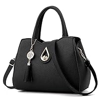 Pahajim Womens Handbag Tote Cute Mini Tassels Leather Shoulder Purse Crossbody Bag