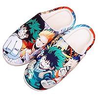 Japanese Anime Slipper Soft Plush House Slippers Women Men Winter Anti-slip Indoor Slip on Shoes