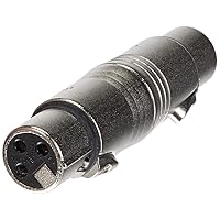 Neutrik NA3FF Adapter XLR Female to XLR Female, Silver, 75.0 mm*20.0 mm*20.0 mm
