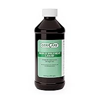GeriCare 220 High Potency Liquid Iron Supplement | Liquid Iron for Adults | for Anemia and Iron Deficiency | 220mg of Iron Per 5mL Dose. (Pack of 1)
