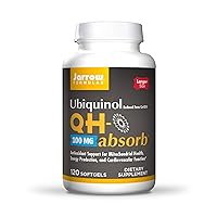Jarrow Formulas QH-absorb 200 mg - 120 Softgels - High Absorption Co-Q10 - Active Antioxidant Form of Co-Q10 - Supports Mitochondrial Energy Production and Cardiovascular Health - Up to 120 Servings