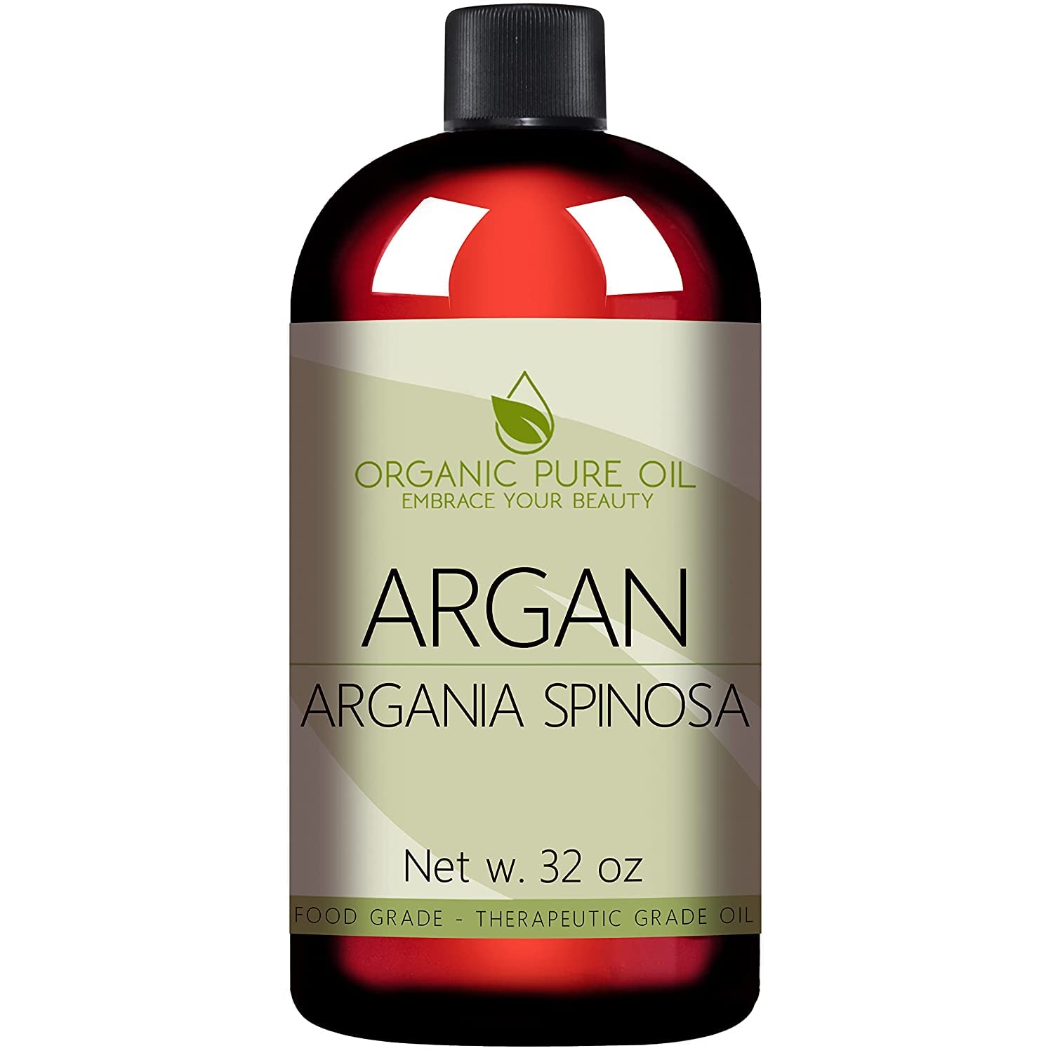 Moroccan Argan Oil - 100% Pure Natural Cold Pressed Unrefined - 32 OZ - Argon Premium Therapeutic Top Grade A for Hair Body Moisturizer Body Scalp ...