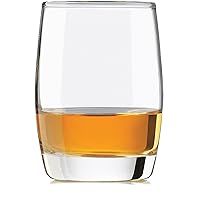 Circleware Heavy Base Scotch Whiskey Glass Drinking Glasses, Set of 4, Entertainment Dinnerware Glassware for Water, Juice, Beer & Bar Liquor Dining Decor Beverage Cups Gifts, 12 oz, Glen Rocks