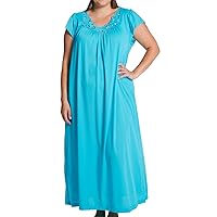 Shadowline Women's Rosebud Cap Sleeve Long Nightgown