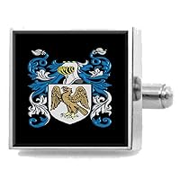 Clayton England Family Crest Surname Coat Of Arms Cufflinks Personalised Case