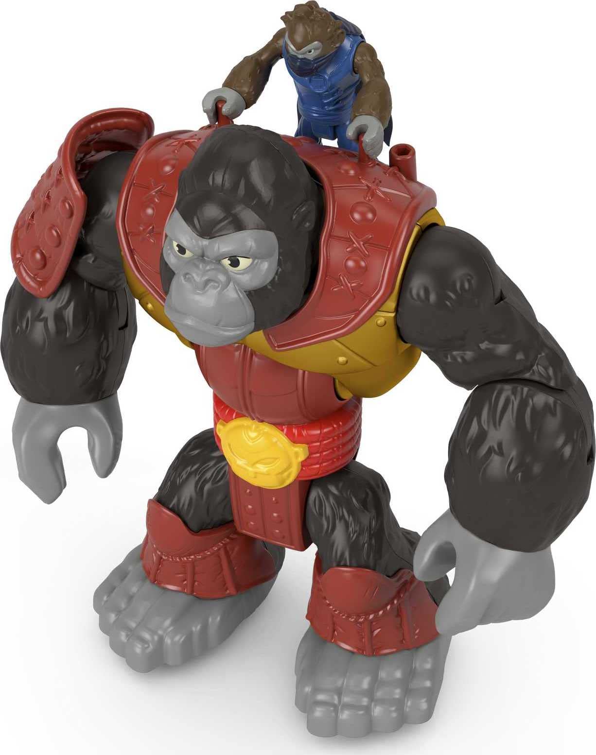 Imaginext Preschool Toy Silverback Gorilla Smash 8-In Figure with Punching Action & Accessories for Pretend Play Ages 3+ Years (Amazon Exclusive)