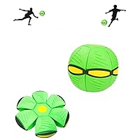 UFO Magic Ball, Portable Creative Magic Flying UFO Ball for Kids, Premium Decompression Flying Saucer Ball Toy Flat Throw Disc Balls Children Outdoor Gift (Green)