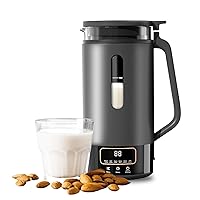 Automatic Nut Milk Maker - Glass Inner - Homemade Almond, Oats, and More Grain - Soy Milk Machine with 6 Preset Modes - Keep Warm, Delay Timer, Boil Water, Self-Clean - Boil-Dry Protection