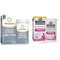 Renew Life Probiotic Adult 50 Plus Probiotic Capsules, Daily Supplement Supports & Garden of Life, Dr. Formulated Women's Probiotics Once Daily, 16 Strains, 50 Billion, 30 Count