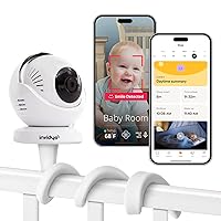 WiFi Baby Monitor with Camera and Audio: Sleep Tracking, Cry Alerts, Cough Detection | Wireless Pan & Tilt Smart Phone App 1080P Full HD Video