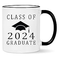 Graduation Gifts Mug, Class of 2024 Graduate Mug, Graduation Gifts for Women, Graduation Gifts for Masters College Graduates 11 Ounce Black Handle
