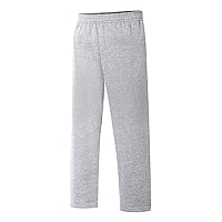 Hanes Boys' EcoSmart Open Leg Sweatpants, Midweight Fleece Pants with Pockets