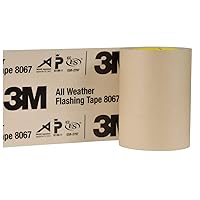 3M All Weather Flashing Tape 8067, 6 in x 75 ft, 1 Roll, Adhesive Backed Split Liner, Prevents Moisture Intrusion, Waterproof Flashing Seals Doors, Windows, Openings in Wood Frame Construction