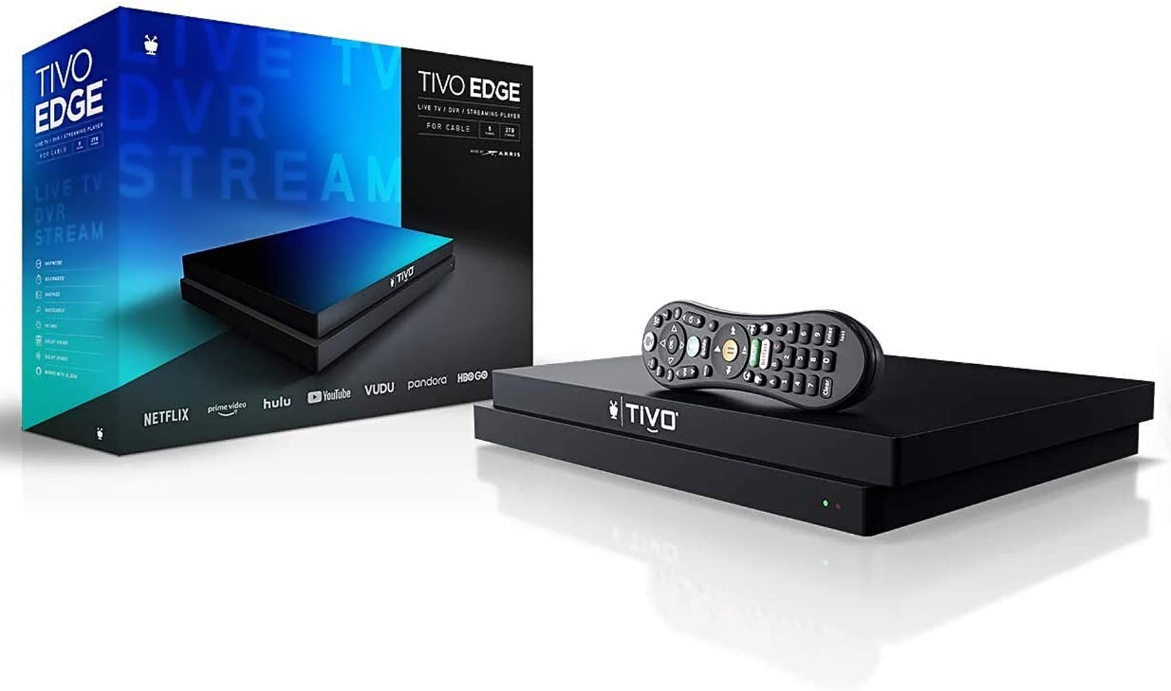 TiVo Edge for Cable | Cable TV, DVR and Streaming 4K UHD Media Player with Dolby Vision HDR and Dolby Atmos