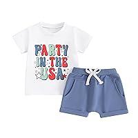 BemeyourBBs Baby Boy Summer Clothes Funny Letter T Shirt Elastic Waist Pockets Shorts Set 2 Piece Outfit