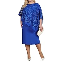 Two Piece Dress Set for Women Plus Size Mother of The Bride Floral Lace Evening Dress Formal Gowns