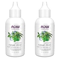 NOW Solutions, Activated Nasal Mist, Soothes Nasal Passages with Erythritol and Sea Salt, 2-Ounce (Pack of 2)