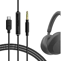USB-C Digital to Audio Cable with Mic Compatible with Sony WH-ULT900N WH-10000XM5 WH-1000XM4 WH-XB920N WH-XB910N Cable, Replacement Type-C Audio Cord with Inline Microphone (4 ft/1.2 m)