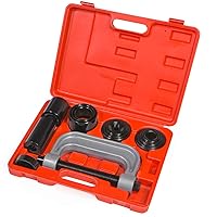 XtremepowerUS Universal 4-in-1 Ball Joint Service Auto Tool Set 2WD & 4WD Auto Repair Remover Installer Extractor Removal Mechanic w/Case