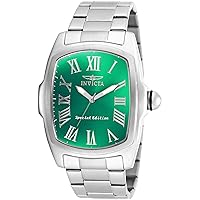 Invicta Men's 47mm Grand LUPAH Green DIAL Special Edition Silver Tone Stainless Steel Watch 18655