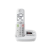 Panasonic Cordless Phone, Easy to Use with Large Display and Big Buttons, Flashing Favorites Key, Built in Flashlight, Call Block, Volume Boost, Talking Caller ID, 1 Cordless Handset - KX-TGU430W