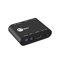 SIIG HDMI 2.0 Audio Extractor 4K/60Hz HDR ARC HDCP 2.2 Support - HDMI to Toslink Optical SPDIF & 3.5mm Stereo Analog Outputs - CEC, EDID, Audio De-embedder and Repeater, TAA compliant (CE-H24F11-S1)