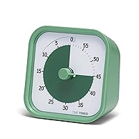 Home MOD - 60 Minute Kids Visual Timer Home Edition - for Homeschool Supplies Study Tool, Timer for Kids Desk, Office Desk and Meetings with Silent Operation (Fern Green)