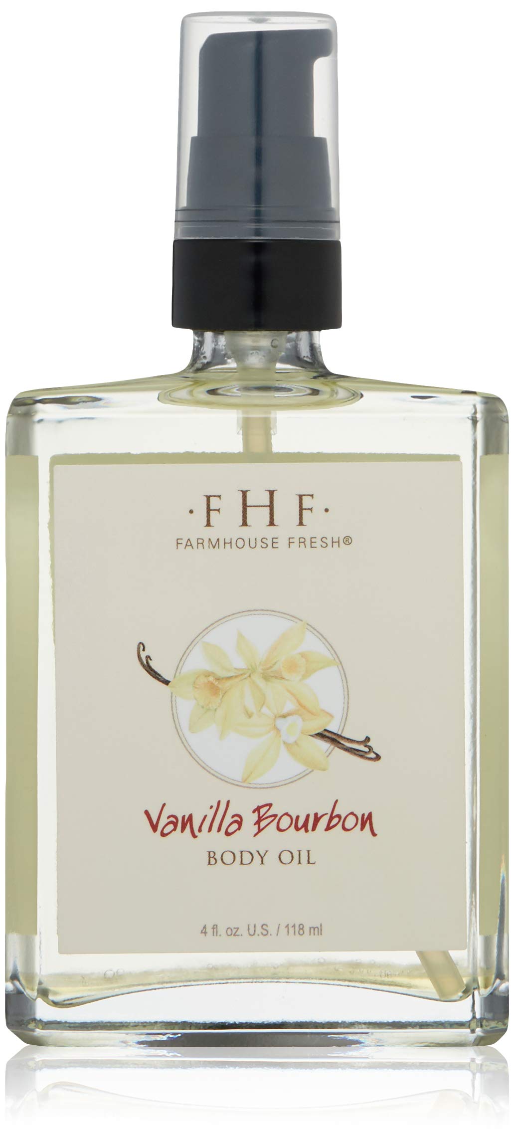 FarmHouse Fresh Vanilla Bourbon Body Oil, Vanilla Bourbon, 4 Fl Oz