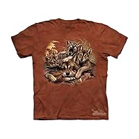 The Mountain Kids 100% Cotton Rise N' Shine T-Shirt (Rust, Large)