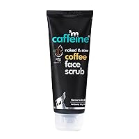 mCaffeine Naked and Raw Coffee Face Scrub - Face Cleanser Improves Texture - Face Exfoliator Refines Even Rough Skin - Normal to Oily Skin - 3.5 oz