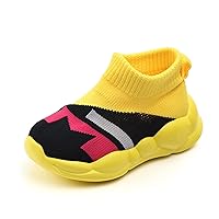 Toddler Kids First Walkers Shoes Slip-on Sneakers Girls and Boys Lightweight Breathable Mesh Vamp Walking Shoes