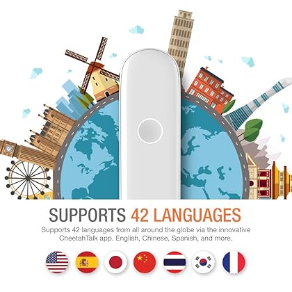 Cheetah CM Smart Instant Language Translator Device Portable Foreign Language Real-Time 2-Way Translations [Support 42 Languages/Voice Operated]