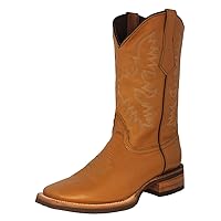 Texas Legacy Mens Buttercup Western Cowboy Boots Rodeo Wear Real Leather Square Toe