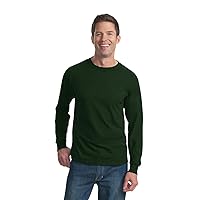 Fruit of the Loom Adult 100% Cotton-T L/S 5.6 oz in Forest Green