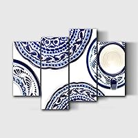 pottery known as talavera poblana is a style from Mexican Traditional Culture Canvas Wall Art Print Contemporary Framed Artworks for Living Room Bedroom Office Home Decor Gifts 4 Pieces