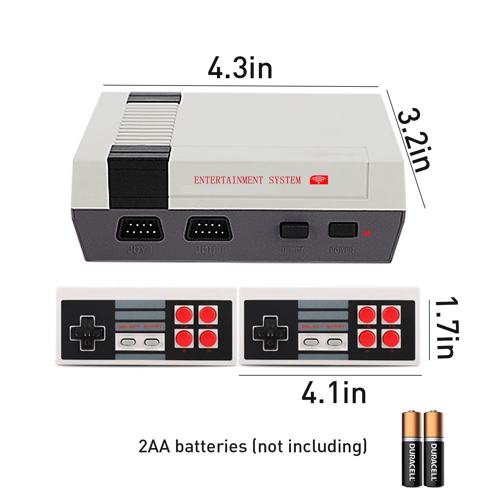 Jueapu Retro Game Console NES Classic Edition System Plug and Play TV Games with Wireless Controller, NES Game Console Built in 620 Classic Video Games Emulator for Kids and Adults AV Output
