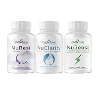 NuClarity, NuBoost, and NuRest Nootropic Stack Bundle, Boost Brain Health, Increase Mental Energy, Improve Sleep Quality
