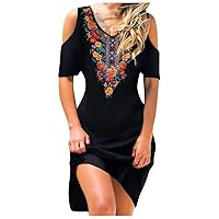 Satin Dress for Women, Casual Plus Size Festival Cocktail for Women Short Sleeve Club with Pockets Evening