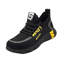 Steel Toe Shoes for Men Work Shoes Breathable Lightweight Safety Shoes Indestructible Construction Shoes Comfort Running Shoes
